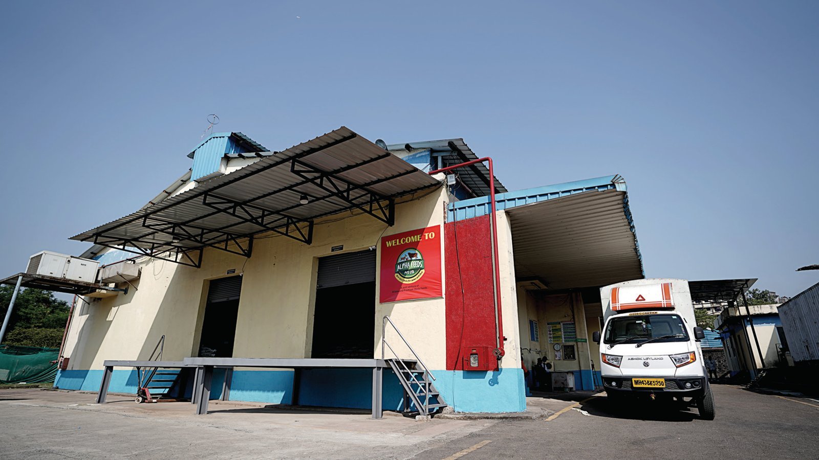Alpha Feeds manufacturing facility exterior